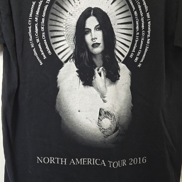 Delain Lunar Prelude 2016 Tour Graphic Tee - Black and Blue - Picture 5 of 5